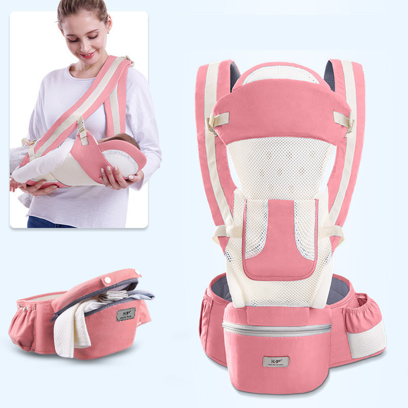 Lisotte 3-in-1 Baby Drager | Comfortabele Draagzak voor Mama en Baby op de Heup, Liggend en Kangoeroe